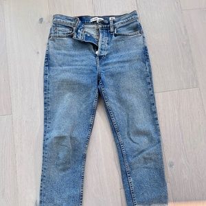 High rise ankle crop jeans Re-done